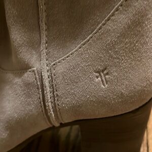 Frye knee-high suede leather boots.